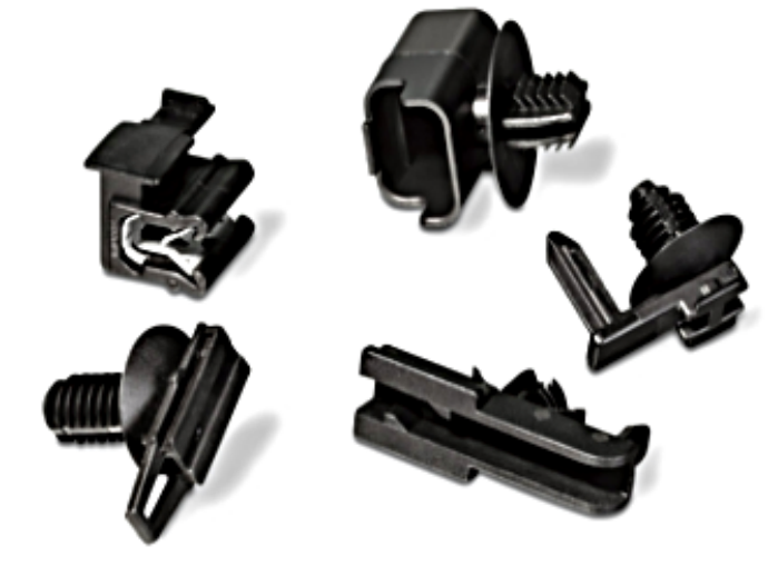 Connector Clips for Round Holes with Fir Tree Head